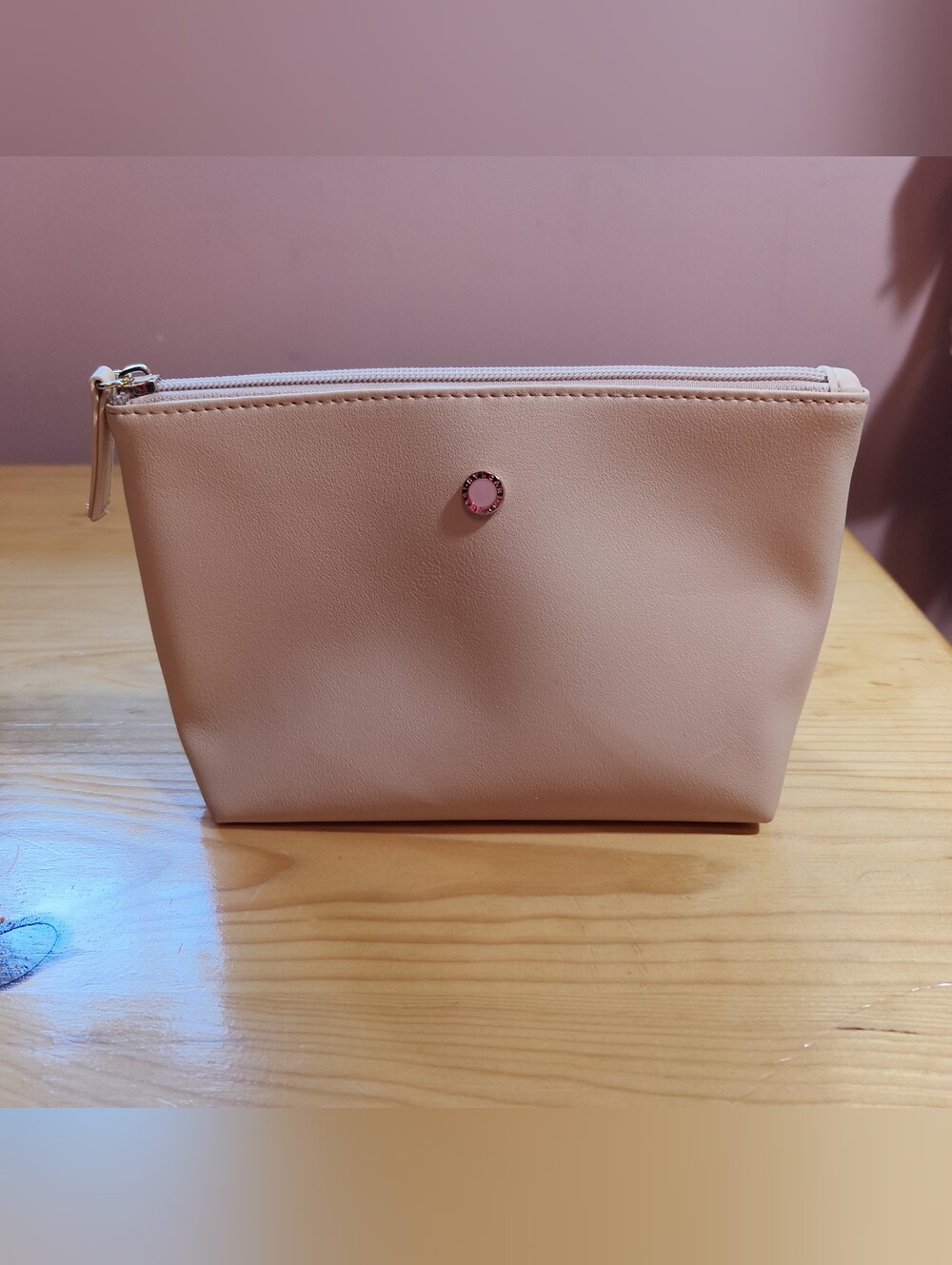 bvlgari Parfum Pouch, Pinkish Cream Colour